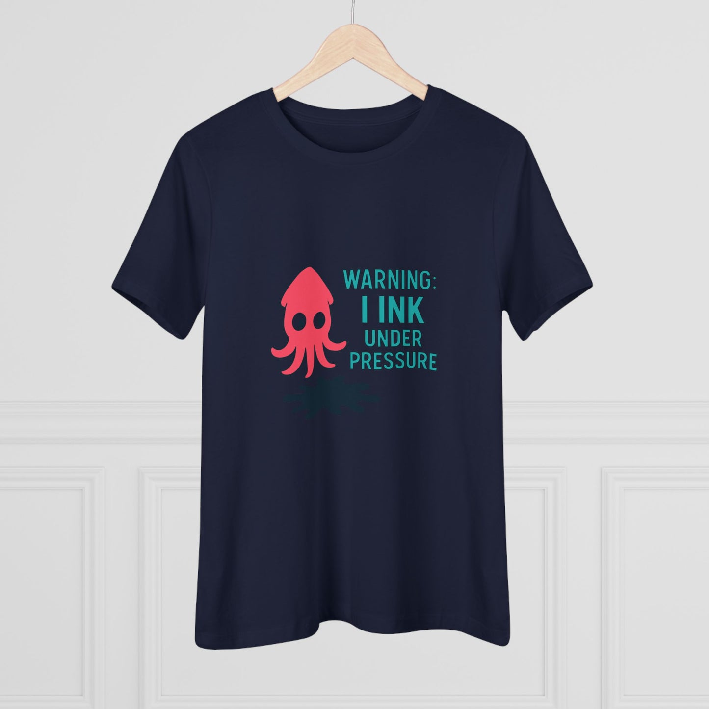 Playful Women's Cotton Tee - "WARNING: I INK UNDER PRESSURE" - Fun & Whimsical Design