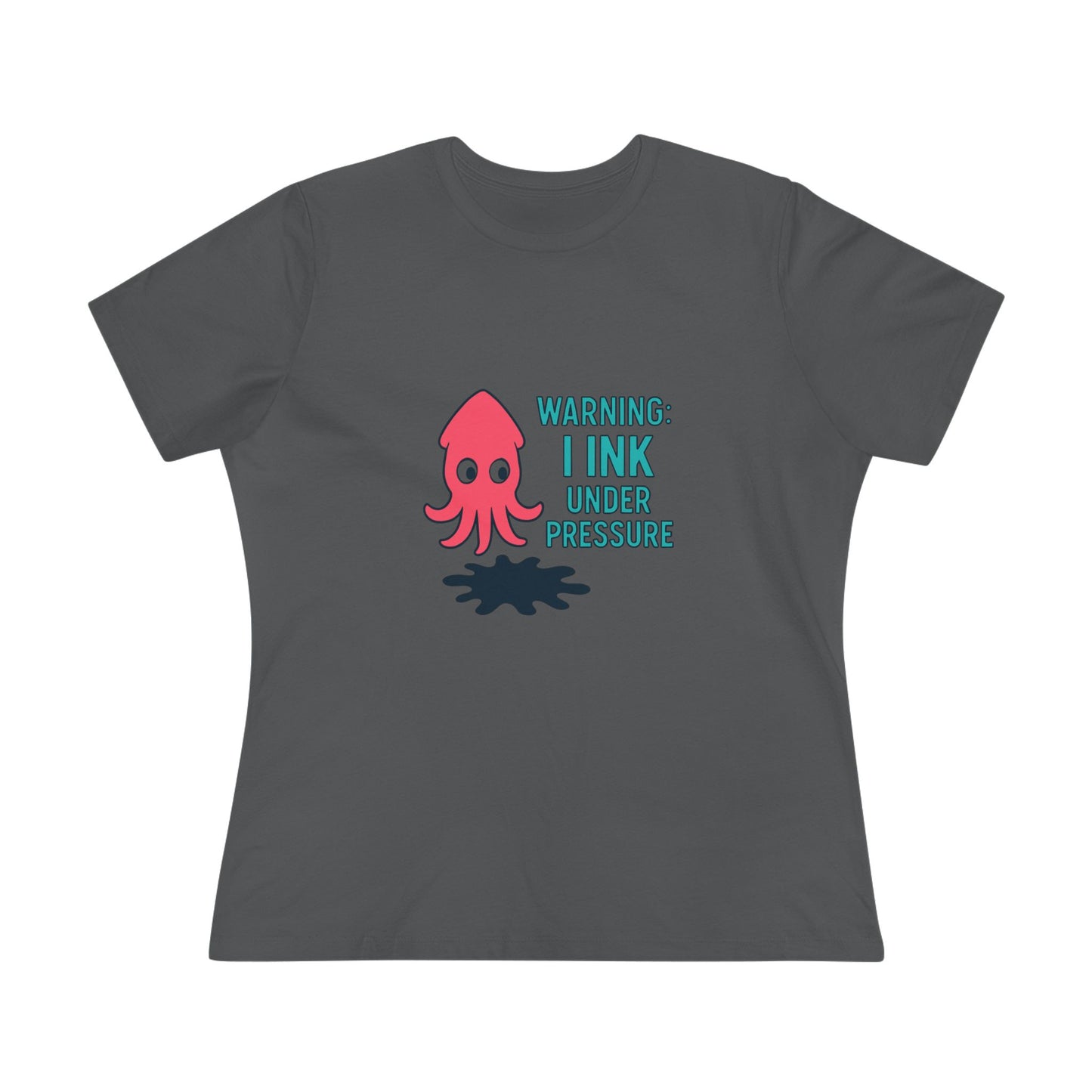Playful Women's Cotton Tee - "WARNING: I INK UNDER PRESSURE" - Fun & Whimsical Design