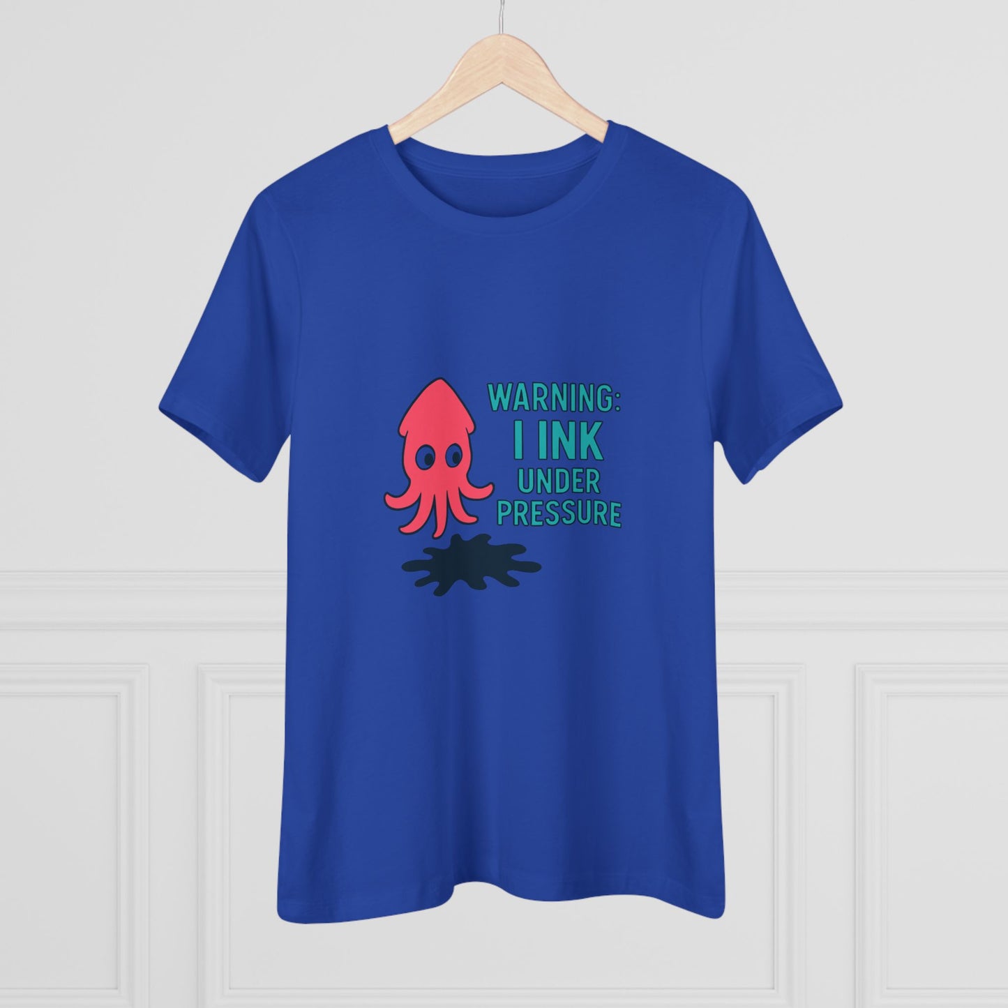 Playful Women's Cotton Tee - "WARNING: I INK UNDER PRESSURE" - Fun & Whimsical Design