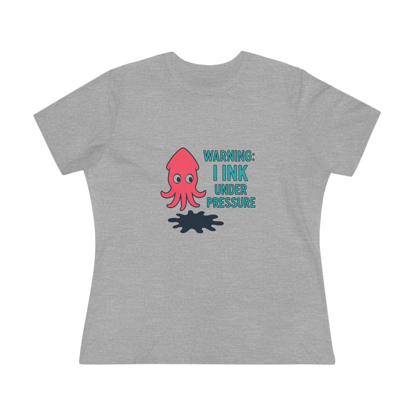 Playful Women's Cotton Tee - "WARNING: I INK UNDER PRESSURE" - Fun & Whimsical Design