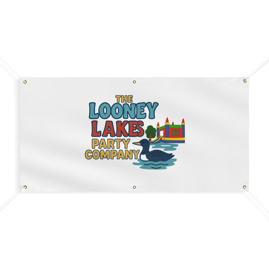 Looney Lake Party Banner | Matte Custom Event Sign, Kids Birthday Decoration, Patio Decor, Outdoor Gathering, Summer Party Essential