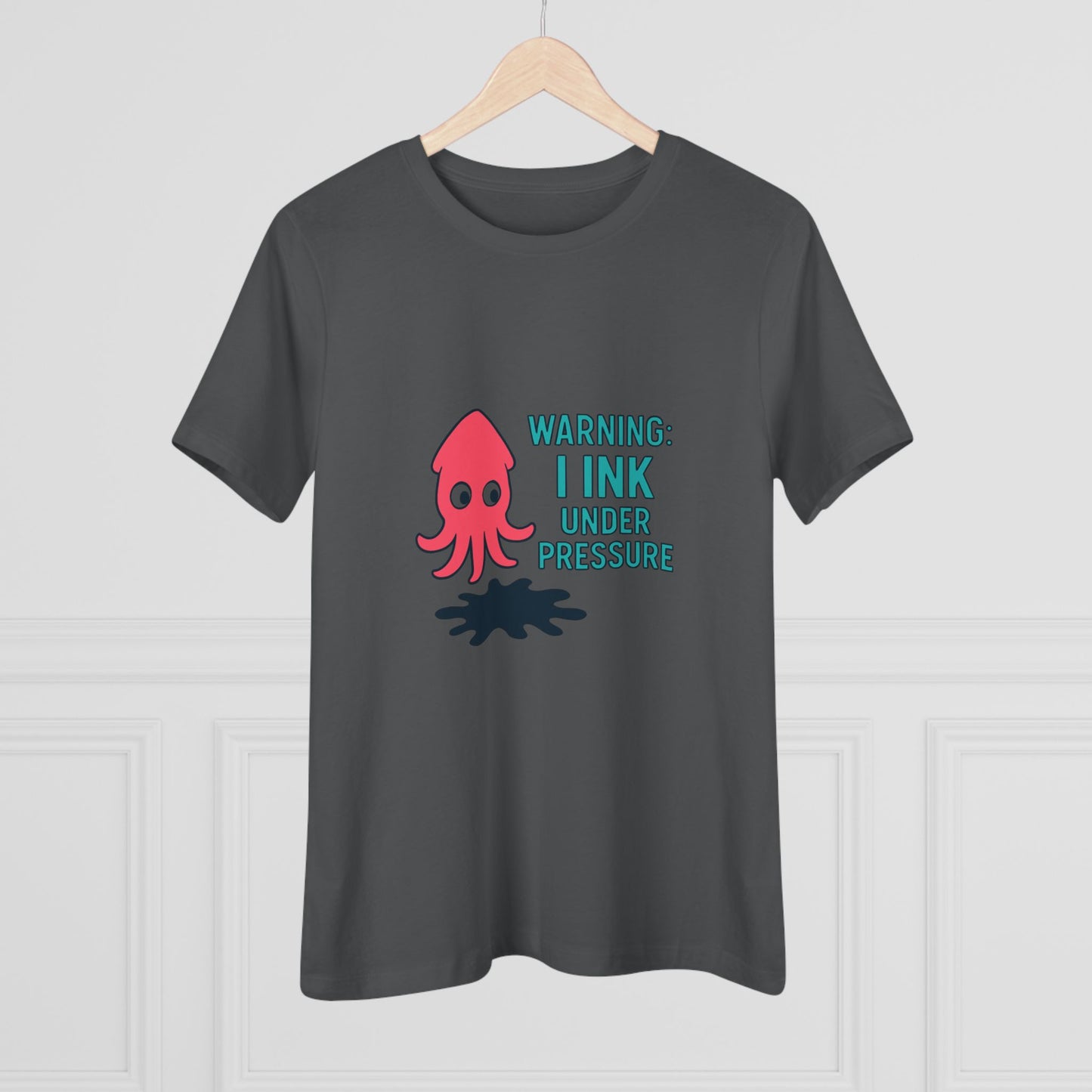 Playful Women's Cotton Tee - "WARNING: I INK UNDER PRESSURE" - Fun & Whimsical Design
